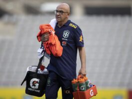 Serginho, massagista da SE Palmeiras, atua na Copa do Mundo do Catar com Seleção Brasileira. (Foto: Lucas Figueiredo/CBF)