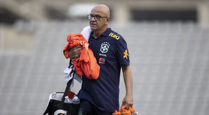 Serginho, massagista da SE Palmeiras, atua na Copa do Mundo do Catar com Seleção Brasileira. (Foto: Lucas Figueiredo/CBF)