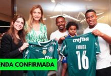 Endrick e Leila Pereira, do Palmeiras, anunciam acordo com o Real Madrid