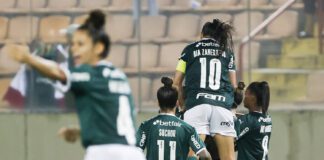 Partida entre Palmeiras e Ferroviária, válida pela semifinal do Campeonato Paulista Feminino, na Arena Barueri, em Barueri-SP. (Foto: Fábio Menotti)