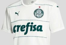 Camisa do Palmeiras com patrocínio da Crefisa