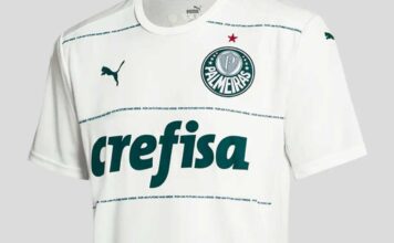 Camisa do Palmeiras com patrocínio da Crefisa