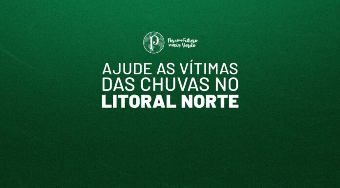 Palmeiras promove campanha para ajudar vítimas das chuvas no Litoral Norte de São Paulo. (Foto: Reprodução Palmeiras)