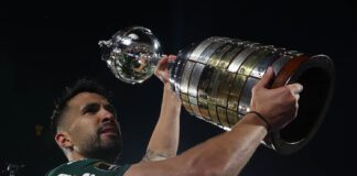 Comemorações da SE Palmeiras pela conquista da Copa Libertadores 2021. (Foto: Cesar Greco)