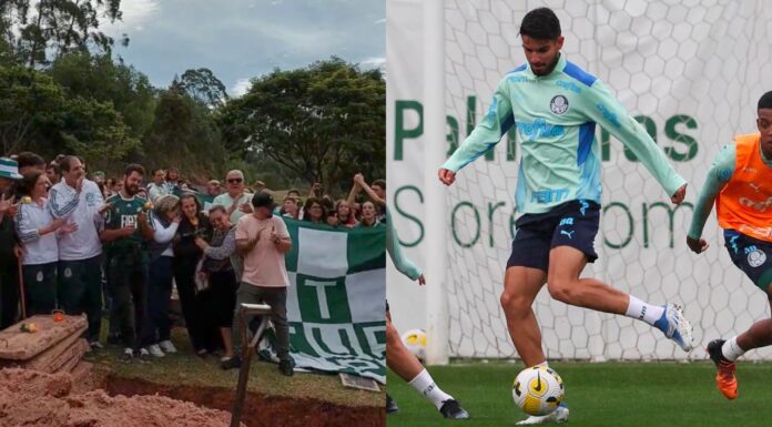 Despedida de Gabriela Anelli e Flaco López, atacante do Palmeiras
