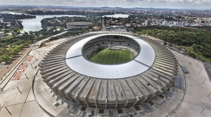 Imagem aérea do Estádio do Mineirão, em Belo Horizonte. (Foto: Marcus Desimoni/PBH)