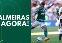 Dudu, do Palmeiras, em ação diante do Vasco