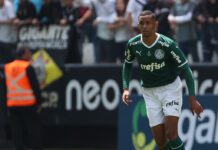 Michel, zagueiro do Palmeiras sub-20 (Foto: Fabio Menotti)
