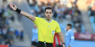 O árbitro Cristian Garay, do Chile. (Foto: Reprodução Conmebol)