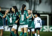 Palmeiras x EC São Bernardo, Paulistão Feminino. (Foto: Leonardo Lima/Paulistão Feminino)