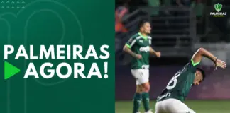 Gabriel Menino bate com as mãos no chão Palmeiras agora
