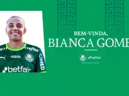 O Palmeiras anunciou o retorno da atacante Bianca Gomes ao time feminino de futebol. (Foto: Divulgação - Palmeiras)