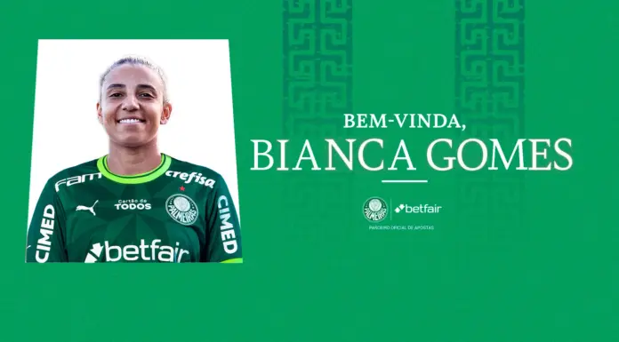 O Palmeiras anunciou o retorno da atacante Bianca Gomes ao time feminino de futebol. (Foto: Divulgação - Palmeiras)