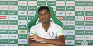 Luis Guilherme, meia atacante do Palmeiras