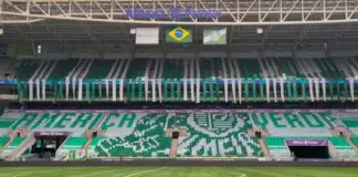 Mosaico da torcida do Palmeiras