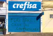 Sede da Crefisa também sofre pichações de torcida do Palmeiras