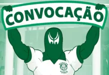 Torcida Mancha Alvi Verde convoca torcedores para um protesto contra a diretoria do Palmeiras. (Foto: Reprodução)