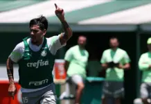 O jogador Gustavo Gómez, da SE Palmeiras, durante treinamento, na Academia de Futebol. (Foto: Cesar Greco/Palmeiras/by Canon)