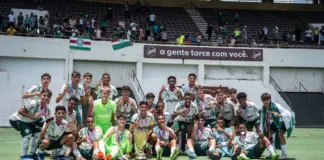 Palmeiras celebra título do Paulista Sub-14 em Araraquara (Foto: Guilherme Veiga/FPF)