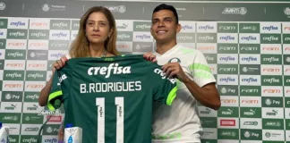 Bruno Rodrigues é apresentado pelo Palmeiras. (Foto: Thiago Ferri)