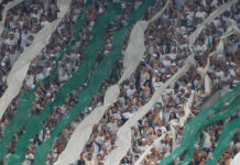 A torcida da SE Palmeiras, em jogo contra a equipe do C Athletico Paranaense, durante partida válida pelas finais, volta, da Recopa Sul-Americana, na arena Allianz Parque. (Foto: Cesar Greco)
