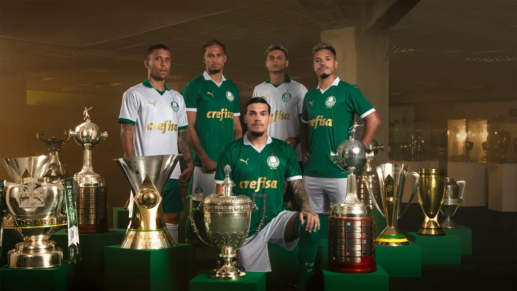 Palmeiras e Puma lançam camisas para a temporada 2024. (Foto: Reprodução Palmeiras)