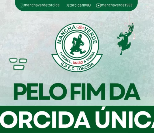 Mancha Alvi Verde, torcida organizada do Palmeiras, emite comunicado pela fim da torcida única em São Paulo. (Foto: Reprodução Mancha Alvi Verde)