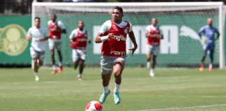O jogador Rony, da SE Palmeiras, durante treinamento, na Academia de Futebol. (Foto: Cesar Greco/Palmeiras/by Canon)