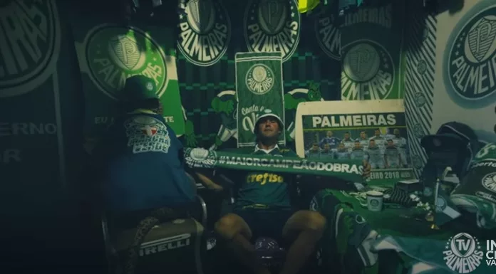 Edvander, torcedor do Palmeiras. (Foto: Reprodução TV Palmeiras)