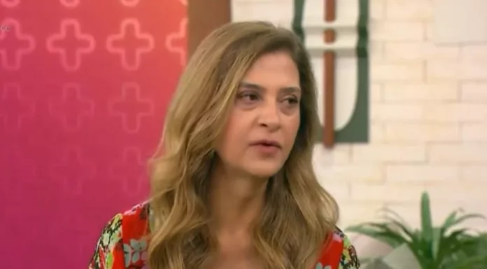 Leila Pereira, presidente da SE Palmeiras, em participação no programa Mais Você, da TV Globo. (Reprodução: Globo)