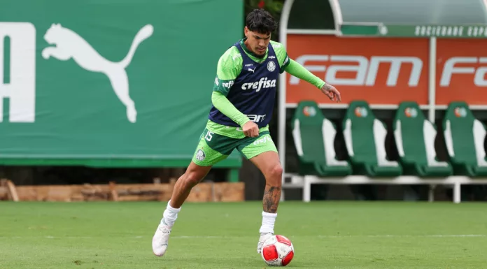 O jogador Gustavo Gómez, da SE Palmeiras, durante treinamento, na Academia de Futebol. (Foto: Fabio Menotti/Palmeiras/by Canon)