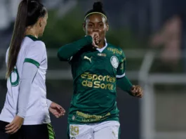 Partida entre Palmeiras e América-MG pelo Campeonato Brasileiro Feminino (Foto: Reprodução)