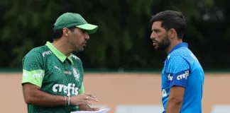 Abel Ferreira e Carlos Martinho, do Palmeiras