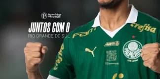 Camisa do Palmeiras com QR da Ação da Cidadania. Foto (Divulgação/Palmeiras)