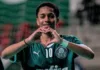 Odara comemora gol pelo futsal do Palmeiras (Foto Reprodução)