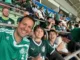 Savério Orlandi ao lado de seus filhos, durante jogo do Palmeiras, no Allianz Parque. (Foto: Arquivo Pessoal)